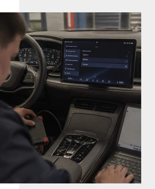 Русификация автомобиля BYD HAN для эксплуатации в Лянторе
